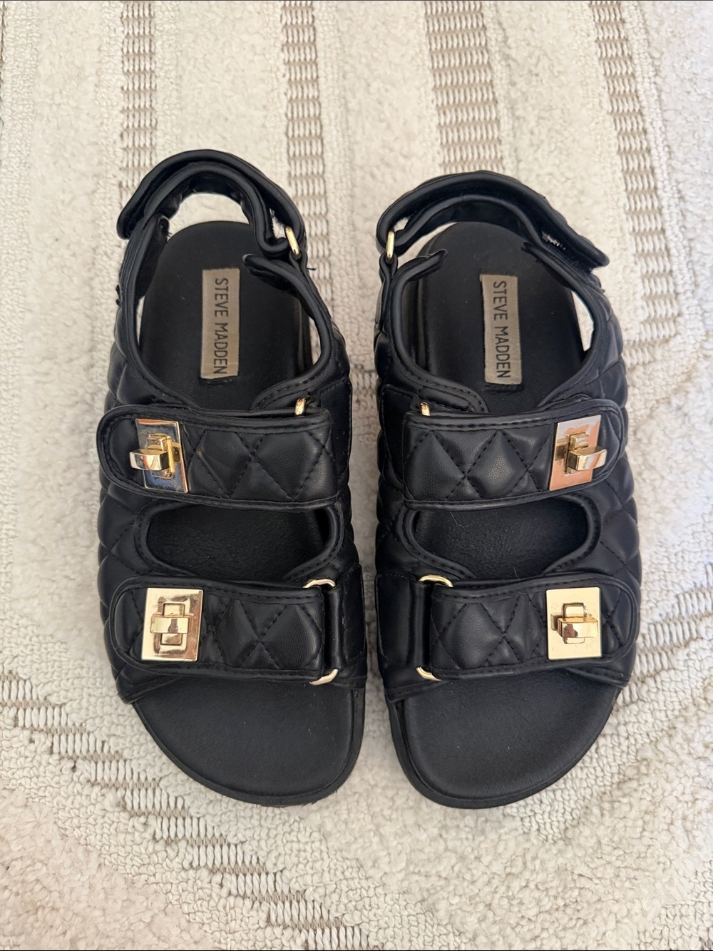 Steve Madden Sandals Margie Slingback Strappy Black Open Toe